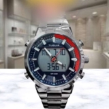 Relógio Masculino Tuguir AnaDigi TG1128 – Prata e Azul