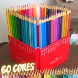 Lápis de Cor Aquarelável, Faber-Castell, EcoLápis, 60 Cores