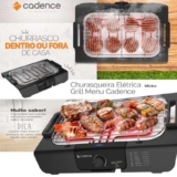 Churrasqueira Elétrica Grill Menu, Cadence, Preto, 220V