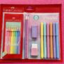 KIT/PASTEL, Lápis de Cor + Canetinhas + Borracha + Apontador + Grafite