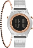 Kit Technos Feminino Digital Prata – BJ3927AC/K1P