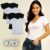 Kit 4 Blusas Feminina Básicas Decote V Manga Curta
