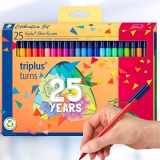STAEDTER, Caneta com ponta de fibra 323 C25 TA Triplus Color Edição limitada, 1,0mm – Cores sortidas (pacote com 20 + 5 GRÁTIS)
