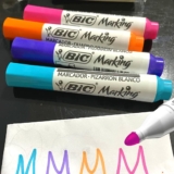 Pincel Marcador de Quadro Branco BIC Marking, c/ 4 Cores Fashion, Ponta Redonda e Resistente, 930094