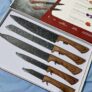 Conjunto de Facas 5 Peças Colorstone Wooden, FAC5494, Euro Home