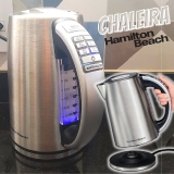Chaleira com Temperatura Variável, 1,7 L, Prata, 110v, Hamilton Beach