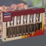 kit de Talheres para churrasco Jumbo Tramontina 12 peças Conjunto de Churrasco natural cabo preto jogo de talheres, Plenus