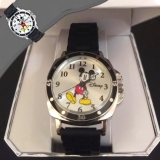 Disney Relógio infantil MK1080 Mickey Mouse com pulseira de borracha preta
