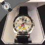 Disney Relógio infantil MK1080 Mickey Mouse com pulseira de borracha preta