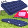 Colchão Inflável Solteiro Single Flocked, Multicor, Duplo