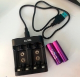 Recarregador de pilhas AA/AAA/9V 46RSCUSB0000 Elgin