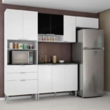 Cozinha Completa Bartira Turmalina com 9 Portas, 3 Gavetas e 1 Balcão – 246,2cm de largura