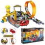 Pista de Carrinhos Auto Mecânica Guindaste Lançador Looping – Polibrinq