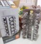 PORTA TEMPEROS CONDIMENTOS ARREDONDADO AÇO INOX 20 POTES (Ouro Luxo)