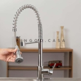 Pingoo.Casa, Torneira para Cozinha, Misturador Monocomando, Cromado, Envira, Prata