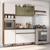 Cozinha Completa Poliman Porto com Balcão, 7 Portas e 2 Gavetas – 260cm de largura