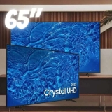 Smart TV Samsung 65 Polegadas Crystal UHD 4K, 3 HDMI, 2 USB, Wi-Fi, Bluetooth, Alexa, Google Assistante, Tela Infinita – UN65BU8000GXZD