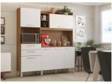 Cozinha Compacta Demóbile Select com Balcão – Nicho para Micro-ondas 6 Portas 2 Gavetas