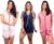 Kit 3 Pijamas Adultos Femininos Abertos Curtos Verão Blogueirinha Conjuntos Botões Frontais