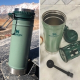Stanley 10-01855-013 The Travel Mug French Press Hammertone Green 473 ml