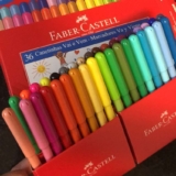 Canetinha Hidrográfica, Faber-Castell, 15.0136VVZF, Vai E Vem, 36 Cores Neon