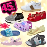Oferta de Calçados Infantis com 45% OFF