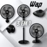 Ventilador de Coluna, Parede e Mesa WAP Rajada TURBO W130 3 EM 1 Preto 130W 50CM