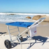 Carrinho De Praia Zaka Smart Car Com Avanço Para Caixa Térmica Azul