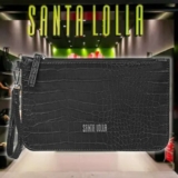 Bolsa Santa Lolla Clutch Croco Feminina