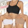 Kit 3 Sutiãs Bandini Seamless, Hanes, Feminino