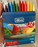Giz de Cera 12 Cores Académie, Tilibra