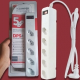 iClamper Energia 5 Tomadas – Filtro de Linha + DPS – Branco, Cabo 1M