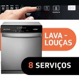 Lava Louças Brastemp Cinza Metálico com 08 Serviços e 05 Programas de Lavagem -BLF08BB