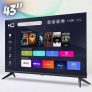 Smart TV 43″ HQ Full HD, HDR, tela sem bordas, Android 11, design Slim