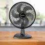 Ventilador De Mesa Mallory 3 Velocidades 40cm 6 Pás Preto 127v