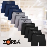 Kit com 10 Cuecas Zorba Boxer Algodão Sem Costura 781 Colorido