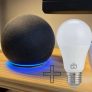 Echo Dot (4ª Geração): Smart Speaker com Alexa – Cor Preta + Lâmpada Inteligente Positivo