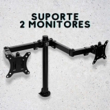 Suporte Articulado Para 2 Monitores Tgt Tms 180, 13 Pol. a 32 Pol, Preto