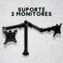 Suporte Articulado Para 2 Monitores Tgt Tms 180, 13 Pol. a 32 Pol, Preto