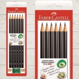 Lápis Grafite Nº 2B Redondo + Apontador, Faber-Castell, SM/1205AP, EcoLápis Max, 6 Unidades