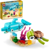 LEGO® Creator 3em1 Golfinho e Tartaruga; Kit de Construção (137 peças)