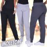 Kit com 03 Calças de Moletom Feminina Algodão Click Mais Bonita