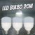 Kit 3 Lâmpadas Led Bulbo 20w E27 Branco Frio 6500k Bivolt