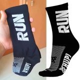 Meia Hupi Run para Corrida Preto/branco, Cor: Preto/branco