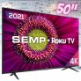 Smart TV Semp TCL 50 Polegadas Roku LED UHD 4K RK8500, 4 HDMI, 1 USB, Wi-Fi, Bivolt, Preto – 50RK8500