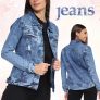 Jaqueta Jeans Just Denim Estonada FemininaJaqueta Jeans Just Denim Estonada Feminina
