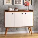 Aparador Sala de Jantar/Balcão Buffet 3 Portas Wood Premier (Branco)