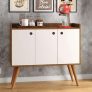 Aparador Sala de Jantar/Balcão Buffet 3 Portas Wood Premier (Branco)
