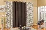 Cortina Floratta 2,00m x 1,70m Floral Estampada Para Sala Ou Quarto Tabaco