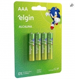Pilha Alcalina AAA com 4 unidades Elgin Palito